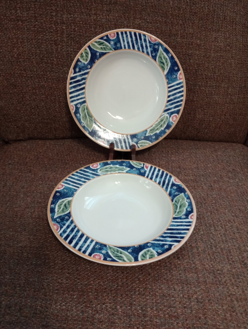 Pfaltzgraff Atmosphere Montage Large 9" Rimmed Soup/Pasta Bowls -Set Of 2